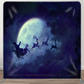 Aperturee - Aperturee Santa Dark Cloud Moon Christmas Pillow Cover Backdrop